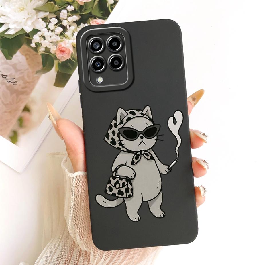 Für Samsung Galaxy M33 M53 5G Hülle Niedliche Katze Cartoon Hülle Stoßfest Weiche Silikonhülle Für Samsung M33 M 53 Galaxy M53 5G Hülle Samsung Galaxy M53