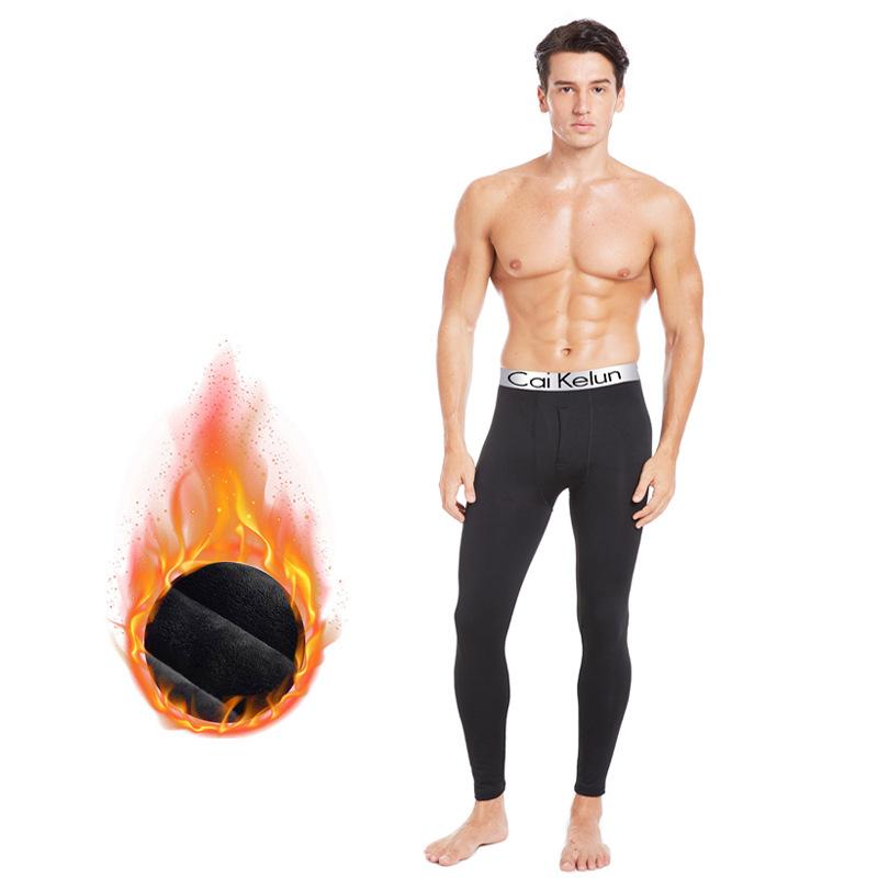 Winter Herren Thermo-Unterwäsche Lange Unterhosen Warme Unterwäsche Männlich Outdoor Thermals XXL schwarz