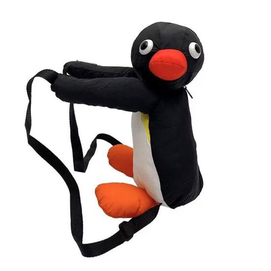 Cartoon-Rucksack in Pinguinform, weicher Plüsch, verstellbare Schultergurte, große Tragkraft, Kinder-Plüschpuppentasche, Umhängetasche, Mini-Rucksack Penguin