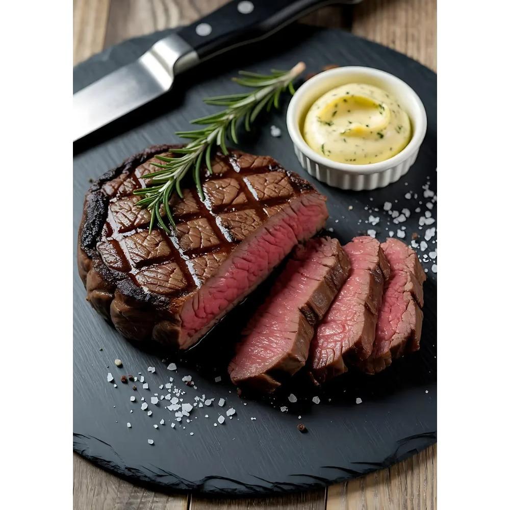 Köstliches Gegrilltes Tomahawk-Steak Poster Retro Fleischzuschnitte Steak Guide BBQ Drucke Leinwandmalerei Wandbilder Heimküchendekor 70X100cm Unframed