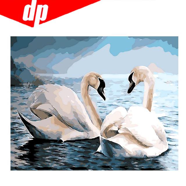 Tier Schwan Diamant Stickerei 5D DIY Diamant Malerei Kreuzstich Bild voller runder Diamant 20X30
