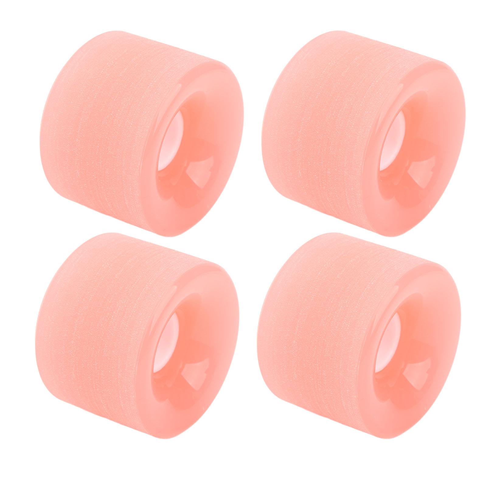 Skateboard-Räder, PU, hohe Härte, schnelle und stabile Longboard-Cruiser-Räder für Rampen, Asphaltstraßen, Pink rosa