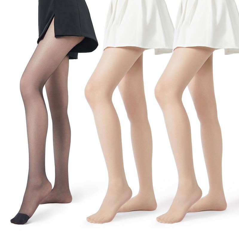 3 Paar 15D Ultra Dünne Elastizität Transparente Strumpfhosen Hoher Bund Einfarbige Nylon Strumpfhosen Sets Durchsichtige Strumpfhosen One Size 40-60 KG