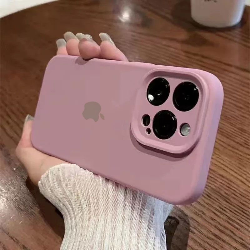 Handyhülle aus reinem Flüssigsilikon für Apple iPhone 16 Pro Max – weiches, stoßfestes Silikon, einfache Vollabdeckung auf dem iPhone 16/15/14/13/12/11/Pro/Plus/ProMax Apple 15pro licht lila
