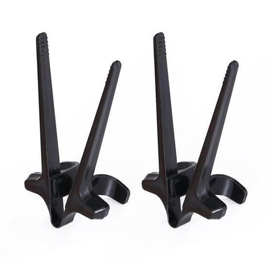2Pcs Finger Stäbchen Lebensmittel Grade Anti-verformen Kunststoff Kreative Kartoffel Chips Snack Finger Ring Essstäbchen für Hause schwarz