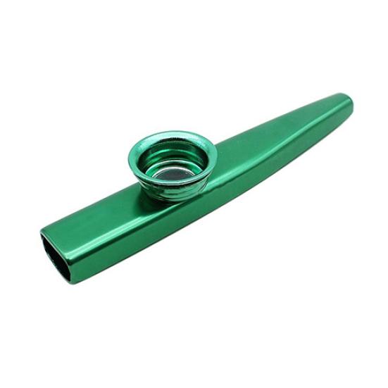 Kinder Anfänger Aluminiumlegierung Kazoo Musikinstrumente Spielzeug Weihnachtsgeschenk grün