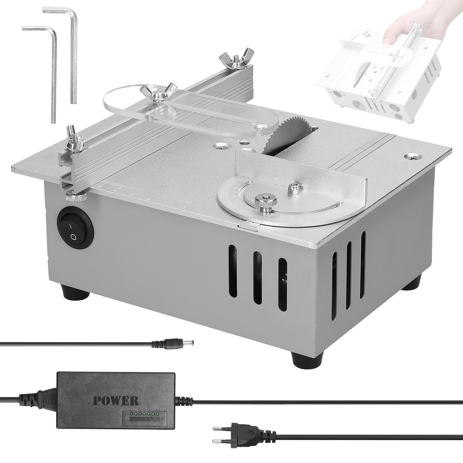 Multifunktionale Tischkreissäge, 96 W, elektrische Tischkreissägen, kleines Haushalts-DIY-Sägeblatt, höhenverstellbar bunt