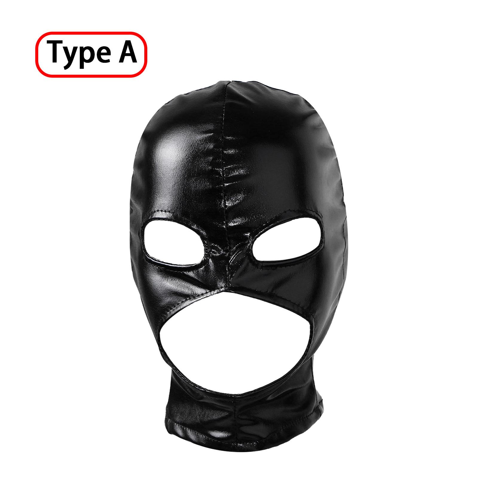 Gesichtsmaske Damen Herren Unisex Kopfbedeckung Gesichtsmaske Kapuzenmaske Cosplay Rollenspielkostüm One Size schwarz