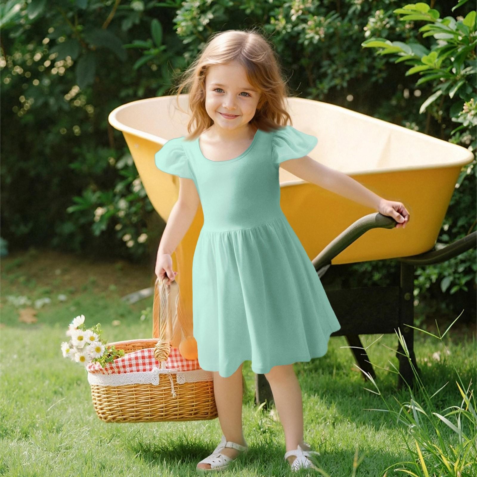 Mädchen Kleinkind Ärmelkleid Kleider Casual Party Schule Kleider Kleidung Für Mädchen 140