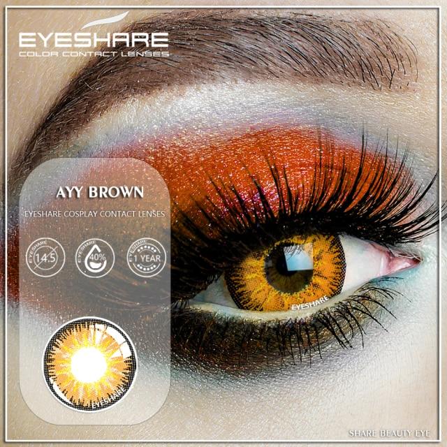 Eyeshare 1 Paar schöne Pupillen-Augenkosmetik bunte Kontaktlinsen Halloween Cosplay Kontaktlinsen verrückte Linse für Augen
