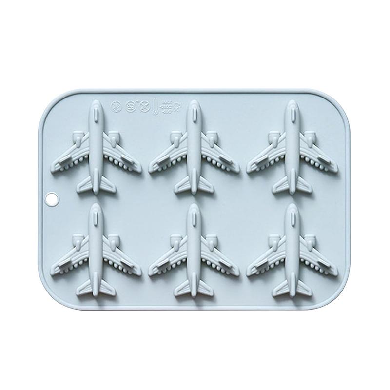 Flugzeug Fondant Silikonform, 3D Flugzeug Eiswürfelform, Flugzeug Silikon Schokolade Süßigkeitenform, Flugzeugform Backform blau