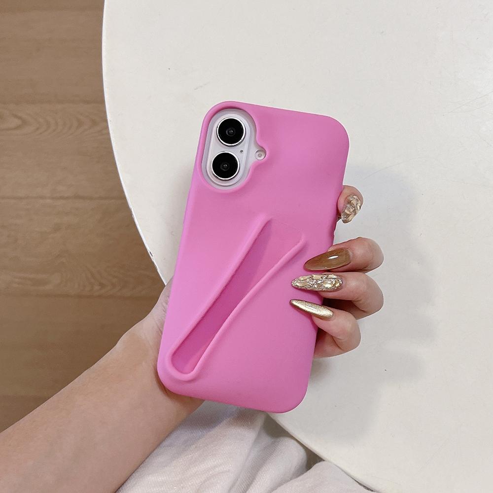 Lippenstift Silikon Handyhülle für iPhone 11 13 16 15 12 für 14 15 16 Pro 14 16 Pro Max DIY Lippenstift Lippenhalter Silikon Handyhülle iPhone 14 Pro Max rose rot