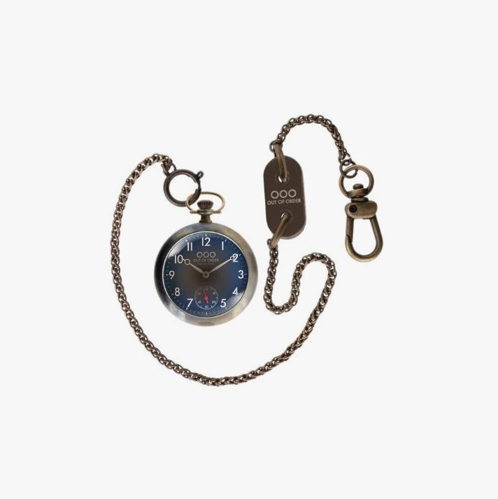 Out Of Order Calabrone Blaues Zifferblatt OOO.001-8.BL Herren-Taschenuhr blau