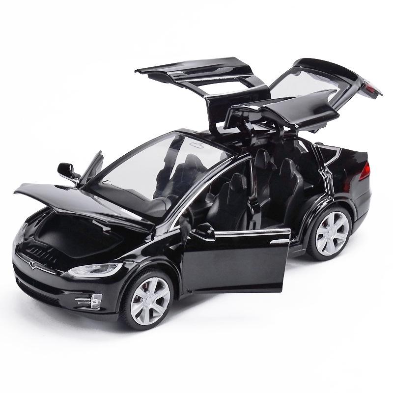 1:32 Tesla MODEL X Legierung Auto Fahrzeuge Spielzeugautos für Kinder Geschenke None schwarz