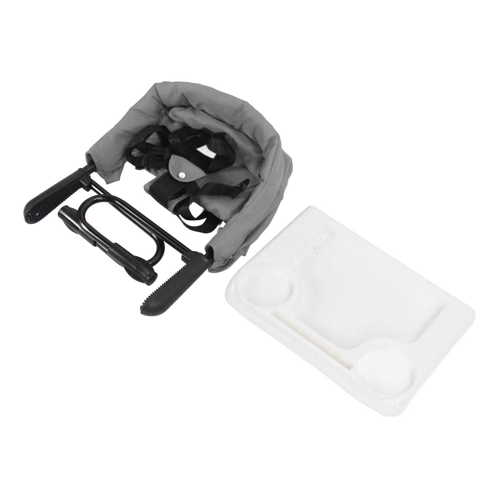 Hochstuhl zum Einhängen, 15 kg Tragkraft, verstellbar, faltbar, tragbar, für Zuhause und unterwegs graue