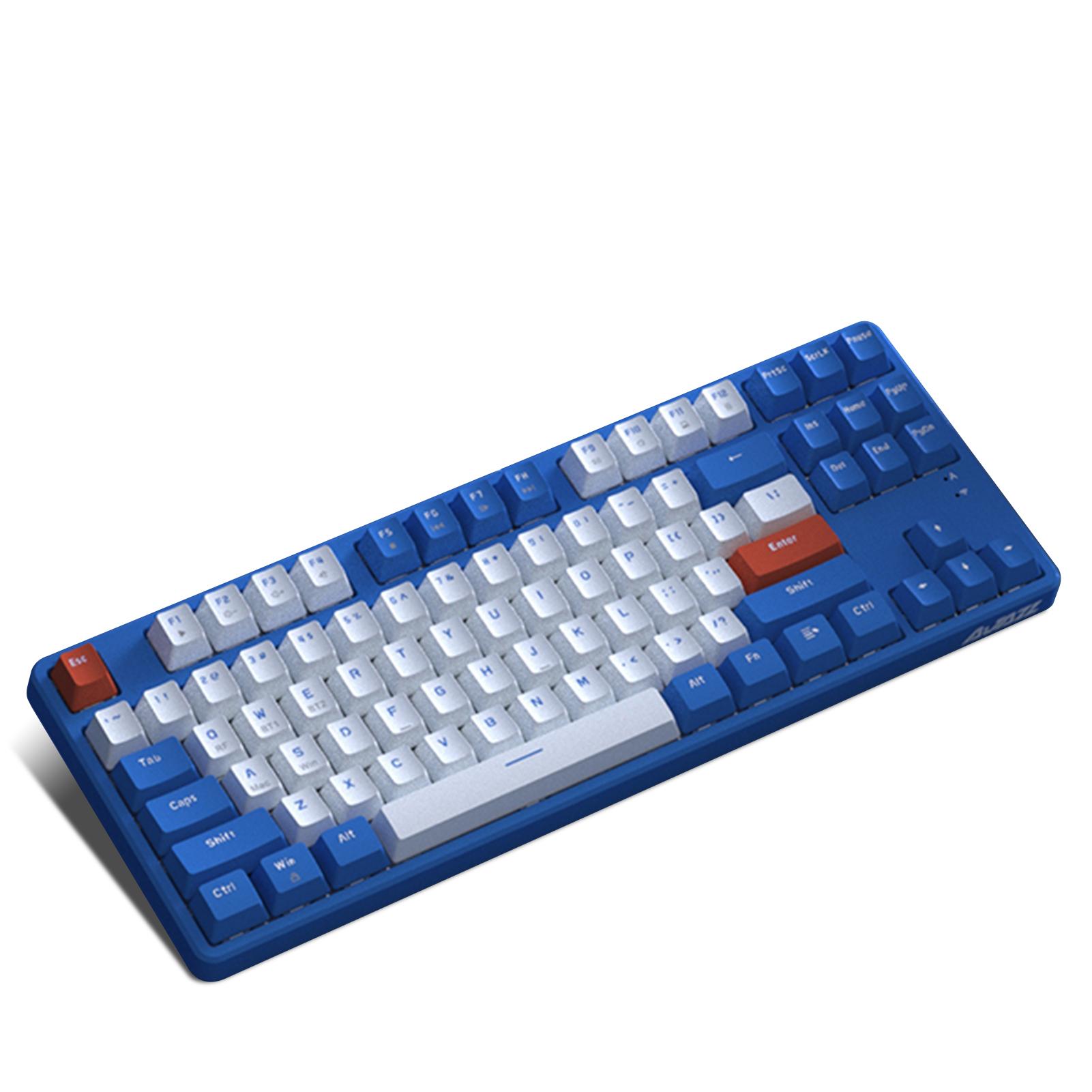 Kabellose mechanische Dualmode-Tastatur, 19 Tasten, Antighosting-Tastatur red switch blau