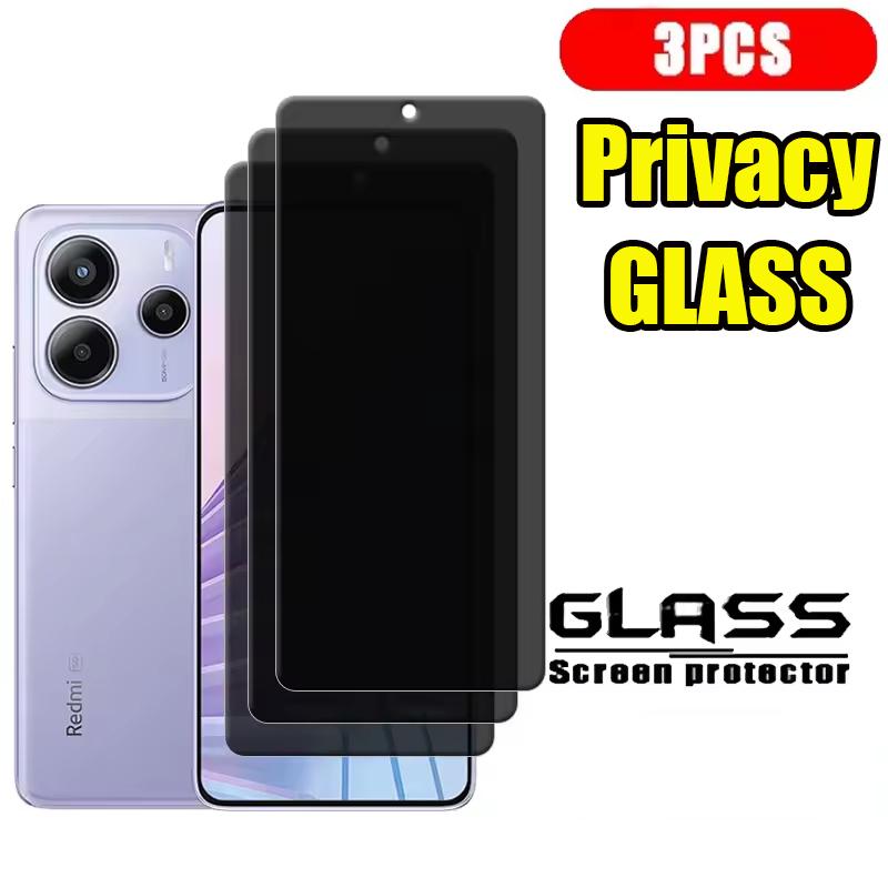 3 Stück Anti-SPY Blickschutz Panzerglas Displayschutzfolie für Redmi Note 14 14S HD Klarglas Redmi Note 13 Pro 4G 5G Note 13 Redmi 13 13C 14C A5 C75 RedMi Note 13 5G grau