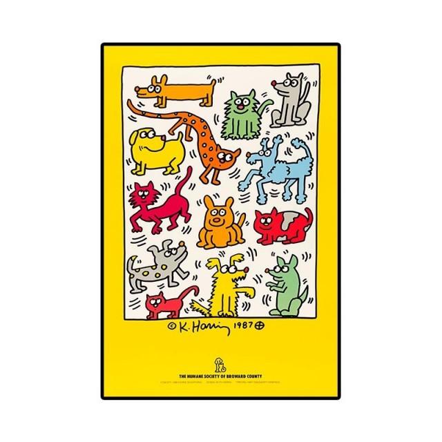 Keith Kunstausstellung, abstraktes Poster, Haring Pop-Art-Drucke, Glücksaufkleber, Herz, Bild, Leinwand, Gemälde, Galerie, Wanddekoration, ohne Rahmen 60*100cm