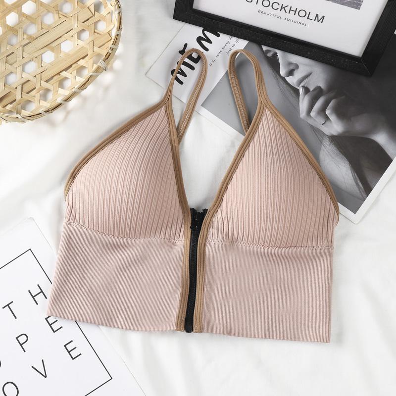 Sport-Bh Crop Top Fitness Frauen Sportswear Feminine Sport Top Bhs für Fitness Gym Weibliche Unterwäsche Laufen Push-Up Dessous One Size rosa