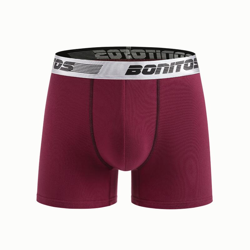 1Pcs Herren Höschen Baumwolle Männer Boxer Bequeme Unterwäsche Für Mann Druck Unterhose M cornell rote