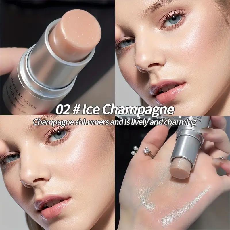 Aufhellender Creme-Modifikator-Stick, Modifikator-Schatten, Feiner Flash-Highlighter-Stick, Dreidimensional, Feuchtigkeitsspendend, Natürlich, Erröten, 02
