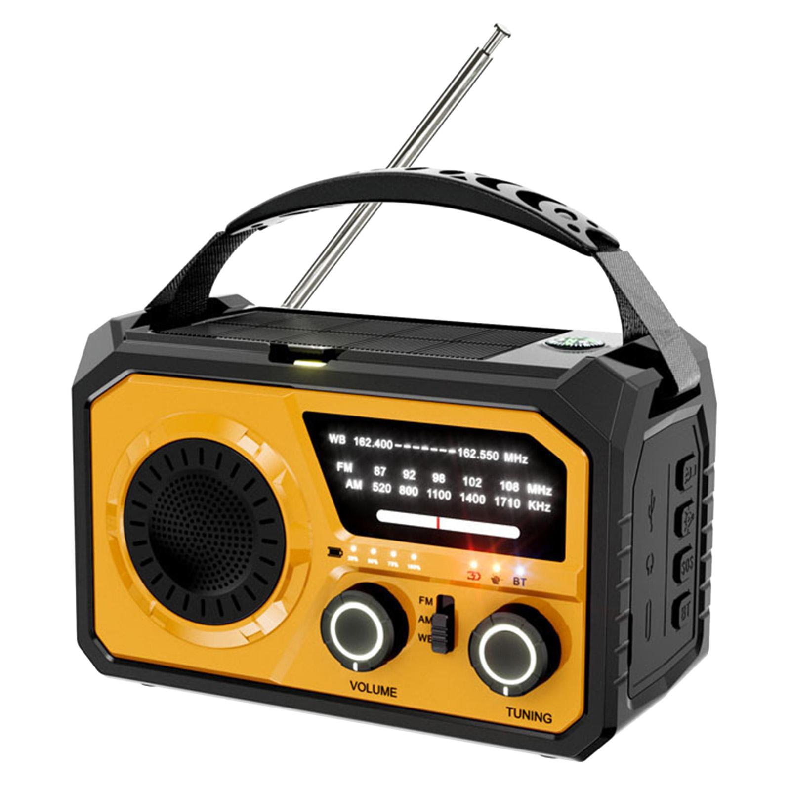 16000mAh Handkurbel Notfall Radio Drahtlose Handkurbel Wetter Radio NOAA/AM/FM Tragbare Solar orange