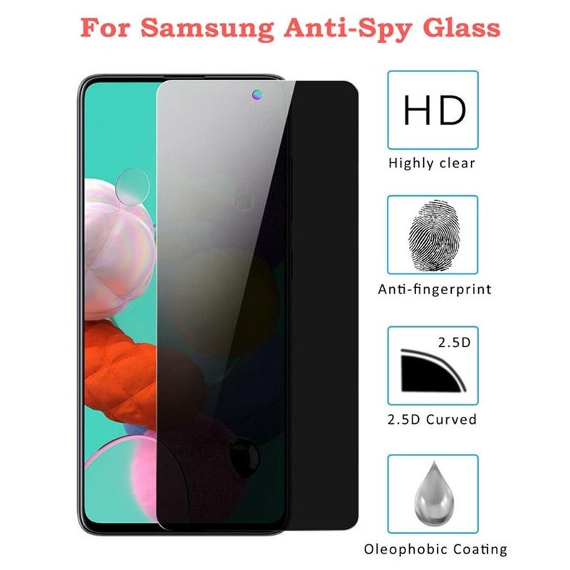 Privatsphäre gehärtetes Glas für Samsung Galaxy A71 A72 A51 A52 A31 A32 A12 A20S A21 A70 A20 A30 A30S A50 A50S Anti-Spy-Displayschutz Galaxy A20