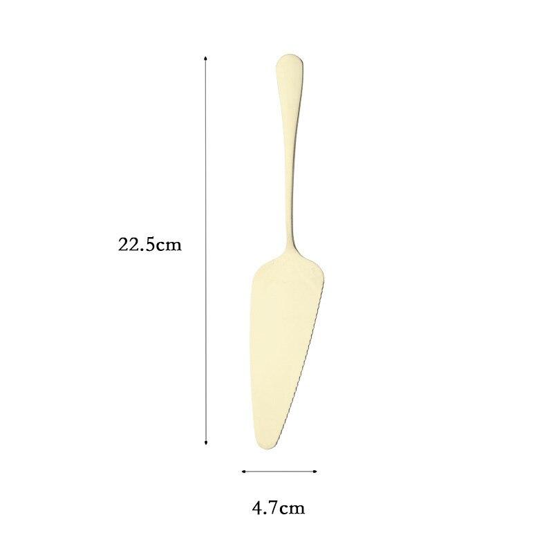 Champagner Gold Buffet Servierset Edelstahl Geschirr Besteck Salat Löffel Gabel Kuchen Schaufel Service Löffel Geschirr Besteck Set 1pc cake shovel champagner