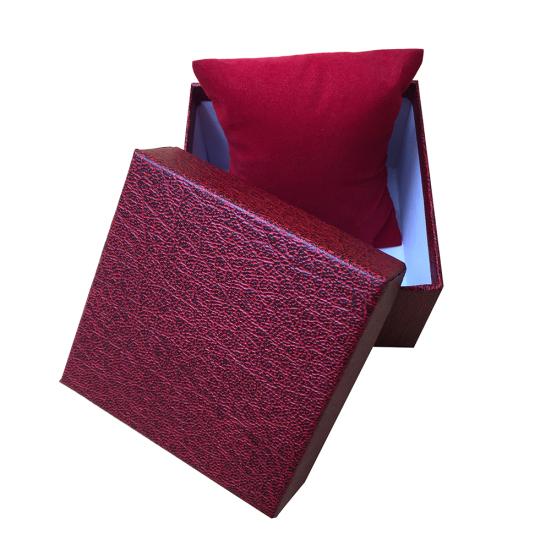 Kunstleder Schmuck Armbanduhren Halter Display Aufbewahrungsbox Organizer Fall Geschenk rot