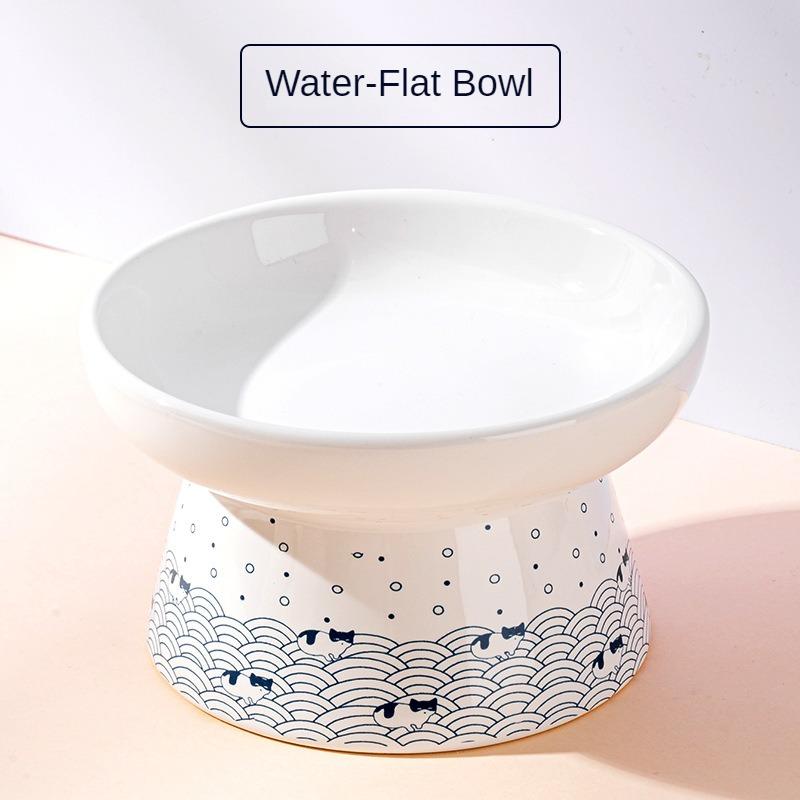 Japanischer Stil Katzen Napf Keramik Doppel Napf Anti-Stoß Futter Napf Hund Napf Katze Trink Napf Automatischer Trink Napf Haustier Zubehör Y1465YY-