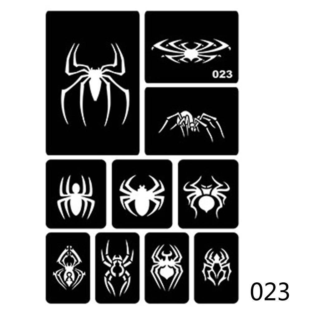 40 kleine Airbrush-Tattoo-Schablonen für Frauen und Kinder, Zeichnungsvorlage, Henna-Tattoo-Schablone zum Malen von Glitzer-Tattoos 23#