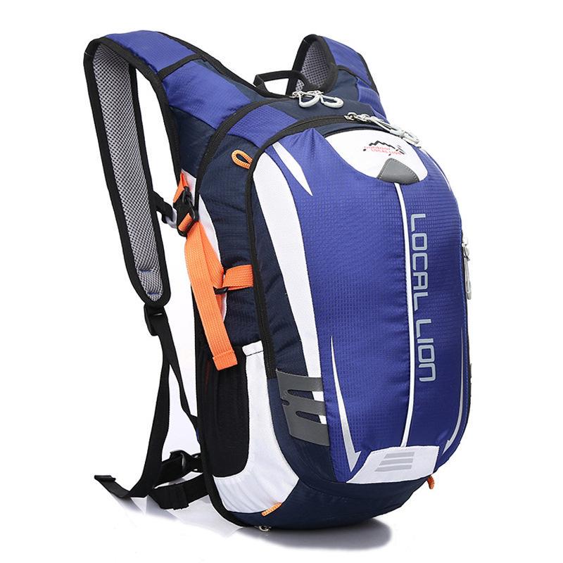 LOCALLION 18L Mountainbike Schwarz Weiß Patchwork-Tasche Reflektierender Fahrradrucksack für Mädchen im Teenageralter blau