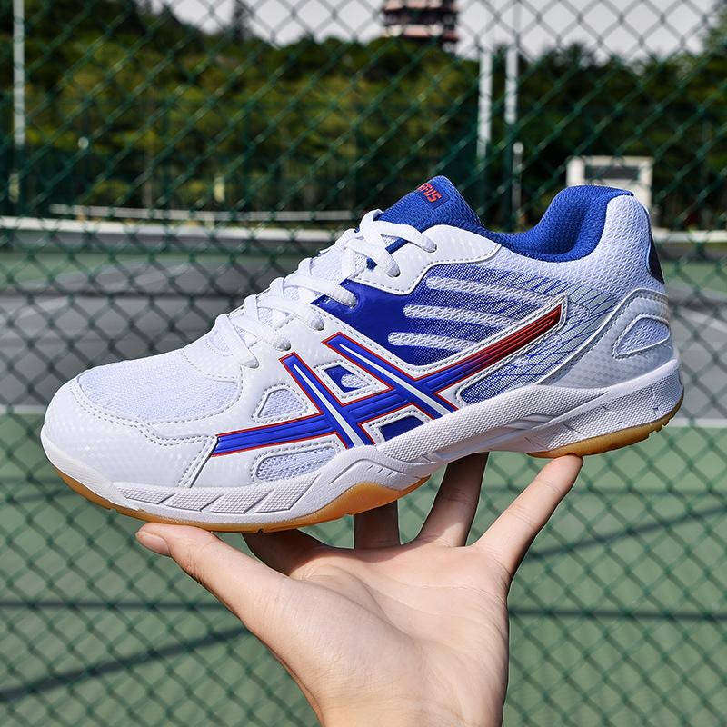 2024 Neue Damen Sneaker Herren Badmintonschuhe Leicht Schwarz Atmungsaktiv Damen Outdoor Sport Training Damen Leichtathletik Sport Grün 44 weiß
