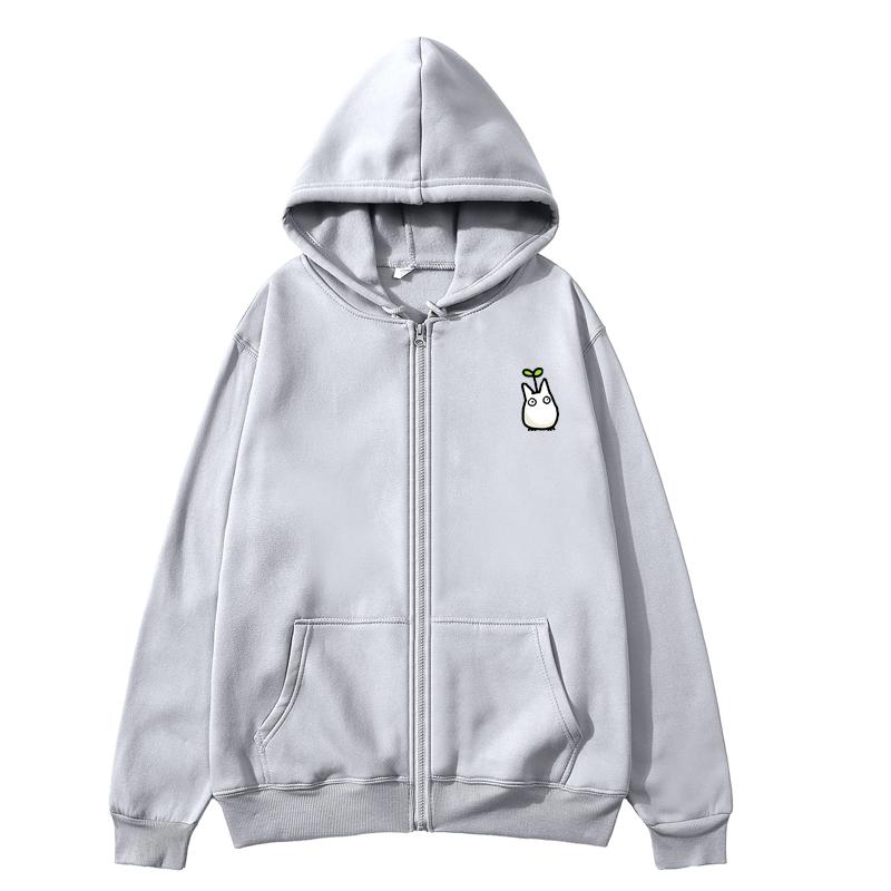 Damen Hoodie Studio Ghibli Hoodie Totoro Zip Hoodie Übergroße Hoodies Studio Ghibli Hoodie Totoro Zip Sweatshirt Damen Hoodie 3XL white