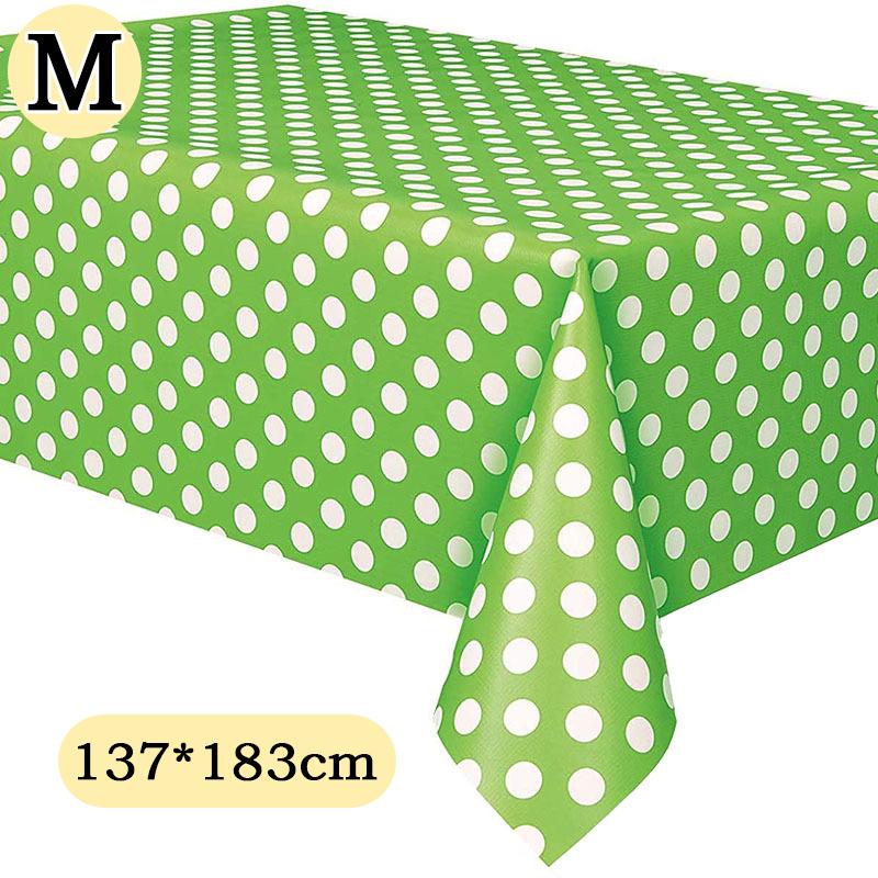 Einweg-Tischdecke aus wasserdichtem Kunststoff, Tischdecke für Geburtstagsfeier, Hochzeit, Punkt, umweltfreundliches Geschirr, rechteckige Tischdecke 137*183cm