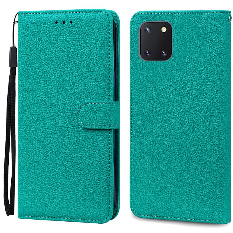 Note 10 Lite Case For Samsung Galaxy Note 10 Lite Case Wallet Leather Flip Case For Samsung Note 10 Lite Cover Coque Fundas Galaxy Note 10 Lite cyanblau