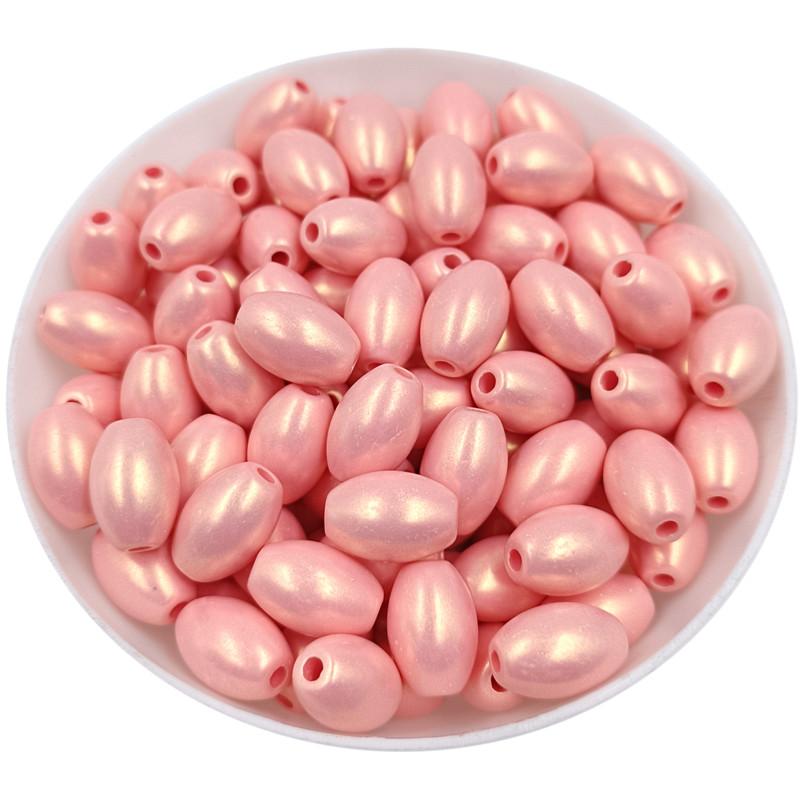 Nähzubehör für Heimwerker, lose Perlen für Halsketten, Armbänder, Acryl-Facettenperlen, Macaron-Farbe, 10 Stück Perlen kirschblüte rosa