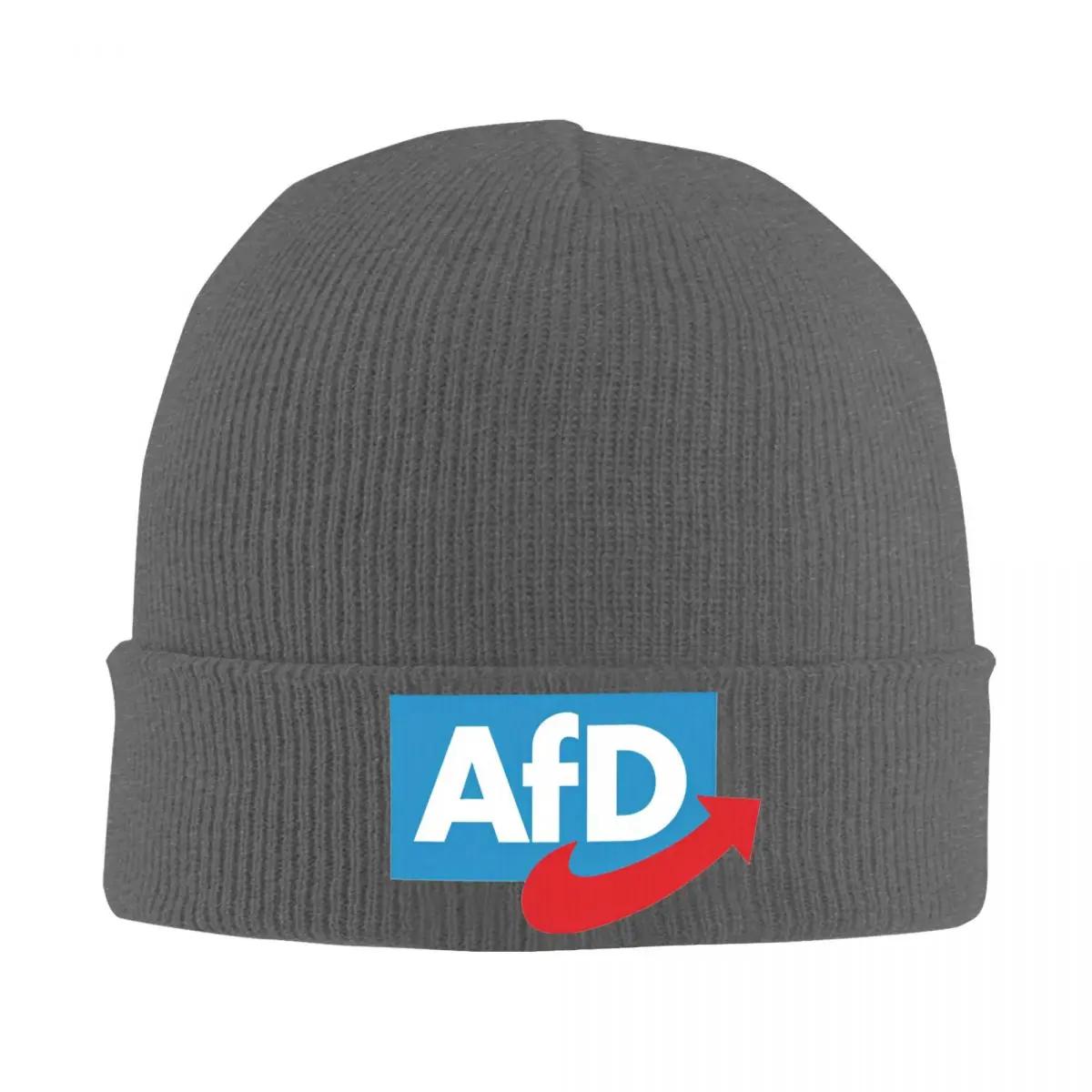 AFD Logo Mützen Gestrickte Mütze Kpop Thermisch Elastisch Herren Damen Unisex Kappen Herbst Winter Grafik Freizeit Mützen Geschenkidee One Size