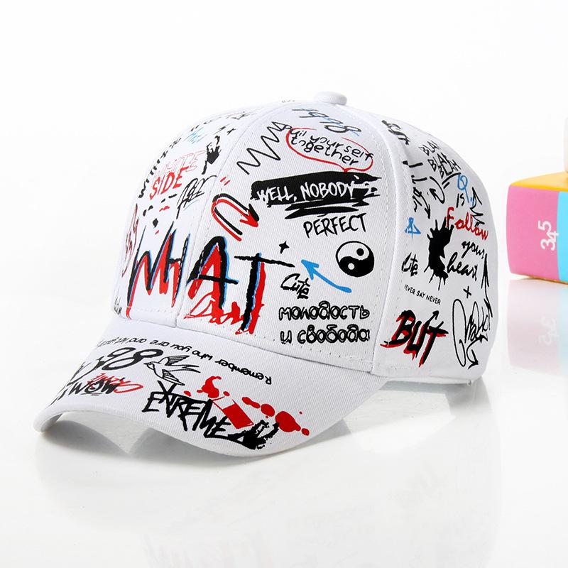 4–8 Jahre Kinder Snapback Hut Persönlichkeit Street Dance Sonne Schirmmütze für Jungen und Mädchen Mode Kinder Graffiti Baseball Cap Hut