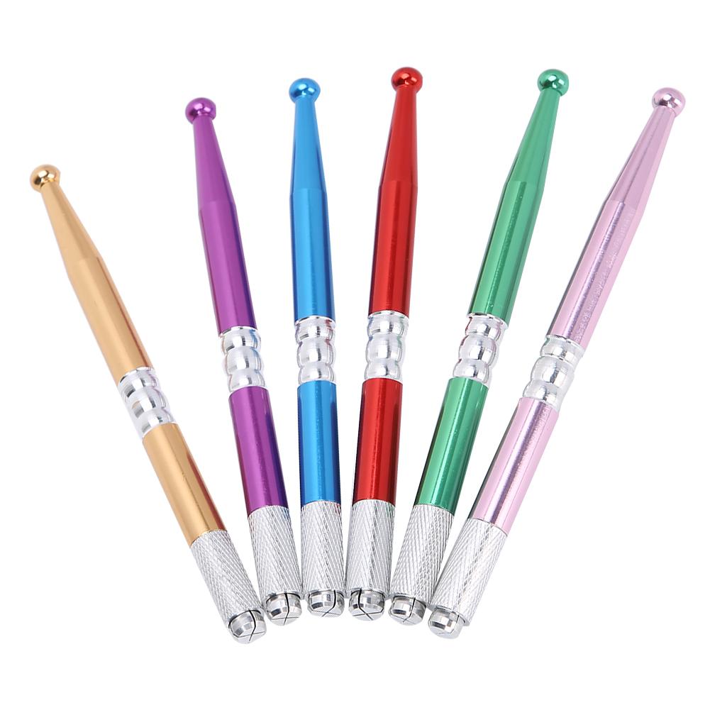 6 stücke Manuelle Lip Tattoo Stift Tragbare Microblading Augenbraue Shader Tattoo Stift Zubehör