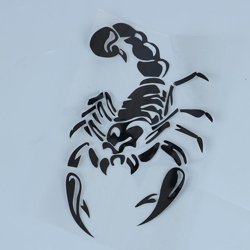 Reflektierender Skorpion-Aufkleber für Kleinwagen, Motorhaube, Ersatzreifen, Autoaufkleber schwarz