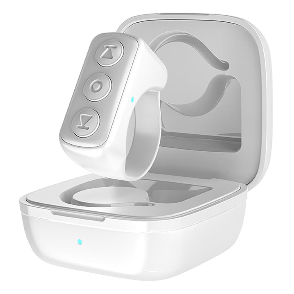 TikTok Scrolling Ring Kindle Page Turner Remote Photo Clicker iPhone Remote Camera Control Pause weiß
