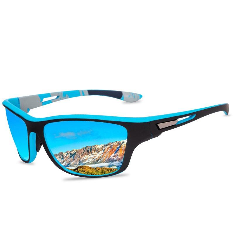 1 Stück Mode Sport Sonnenbrille Männer Bunte Polarisierte Sonnenbrille Outdoor Radfahren Sonnenbrillen blau