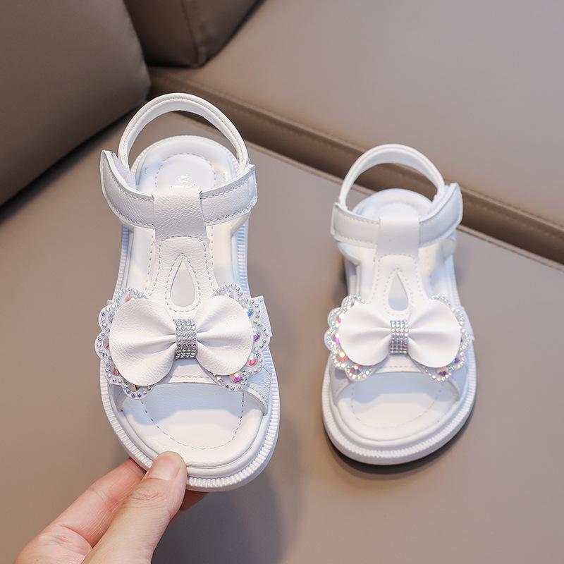 Mädchen Sandalen Sommer Kinder Prinzessin Sandalen Student Sandalen Mädchen Sandalen Kinderschuhe 30 weiß