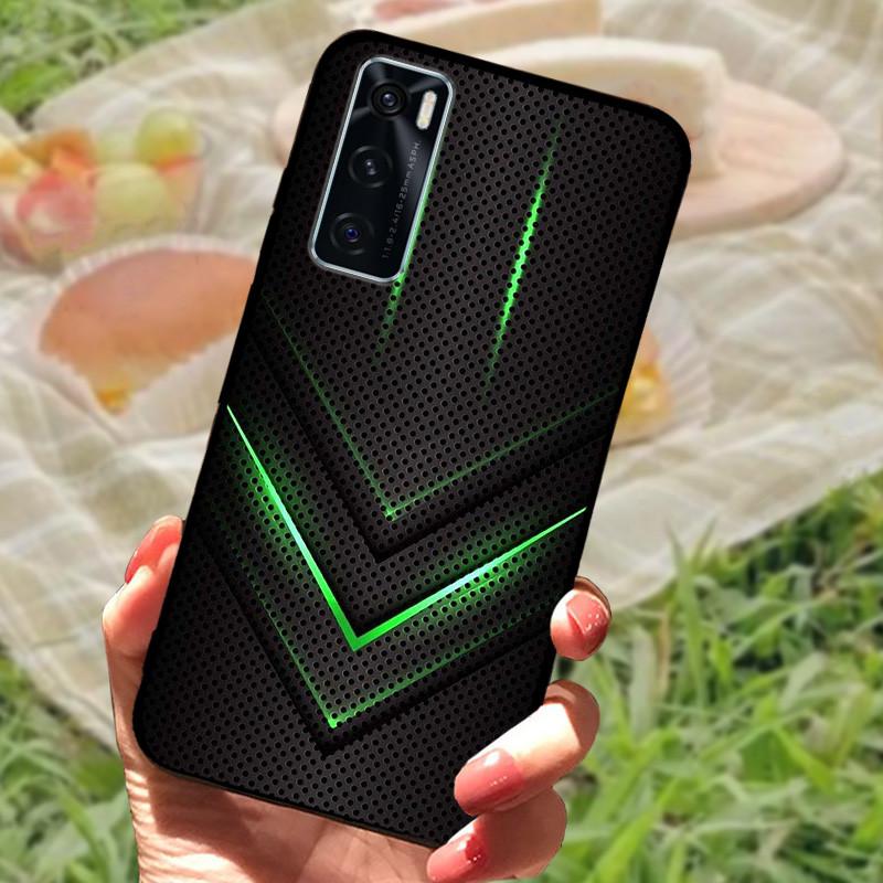 Für Vivo V20 SE Hülle Abdeckung V2022 V2023 Silikon Weich Marmor Schwarz Stoßfänger Funda Coque für Vivo V20 2021 V 20 V20SE V2025 V2024 Vivo V20 2021 V2040 black