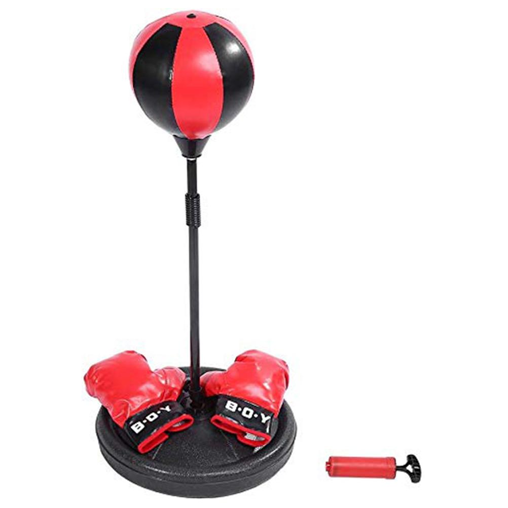 Lustiges Boxball-Set für Kinder mit Boxsack mit Ständer, Boxhandschuhen, Handpumpe, Kindergeschenk