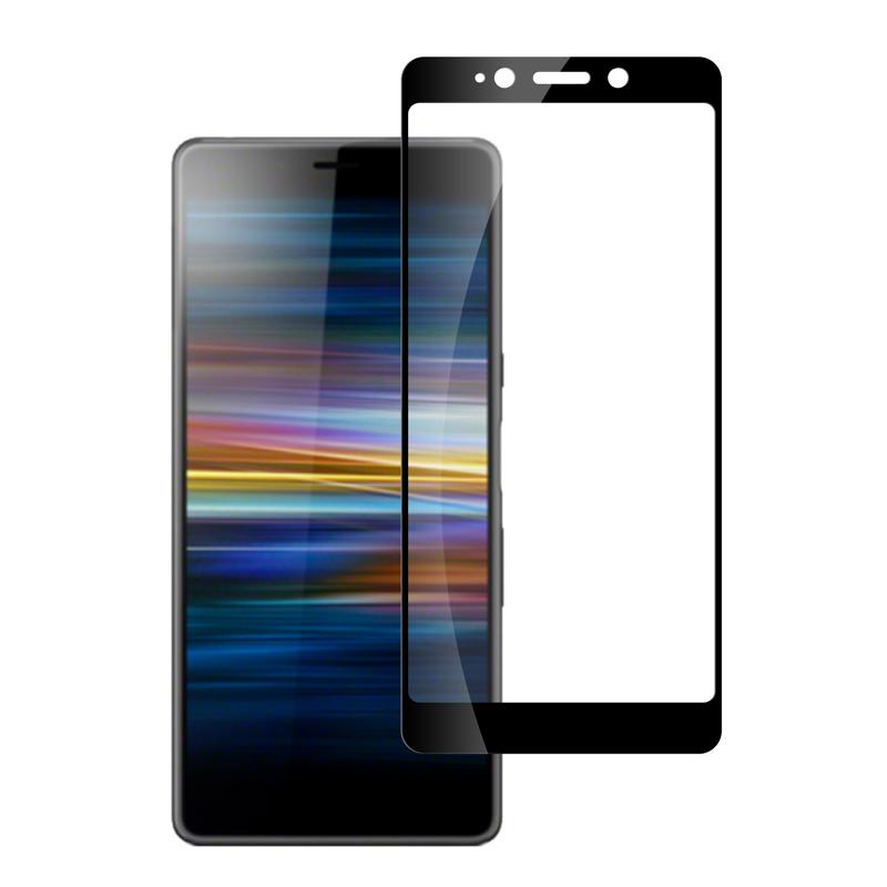 Für Sony Xperia L4/Xpeira L3/Xperia 8/Xperia 5 II III Xperia 10 Plus 2,5 D Volle Abdeckung Gehärtetes Glas Film Screen Protector Schutz For Sony Xperia 10 III schwarz