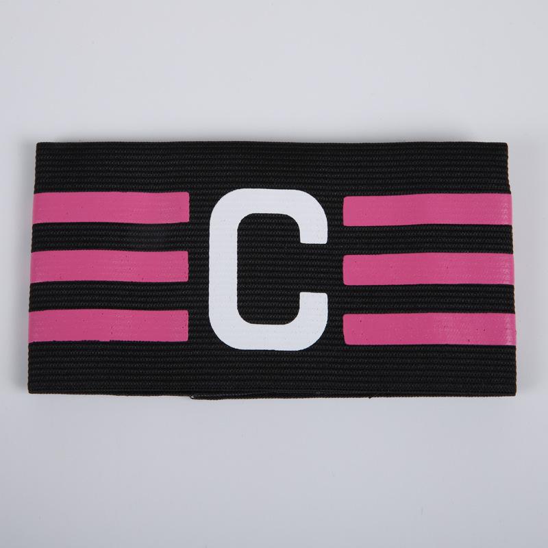 1 Stück Fußball-Armband aus Nylon, verstellbar, Fußball-Armband, Leader-Spiel, Fußball-Armband, Kapitänsbinde schwarz