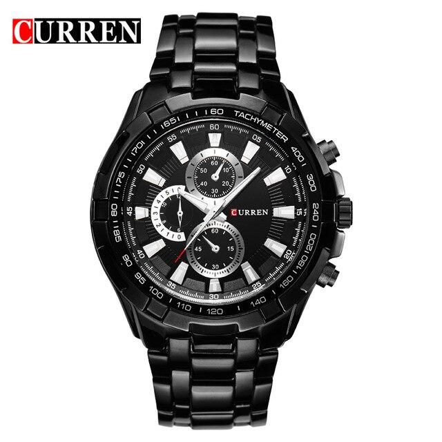 CURREN Marke Luxus Uhren Männer Sport Business Casual Quarz Armbanduhren Militär Armbanduhr wasserdicht 8023 schwarz