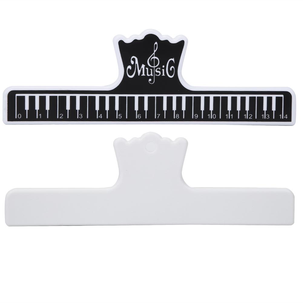 2 Stück Notenklammer Kunststoff Seitenhalter Musikinstrument Aufführung schwarz